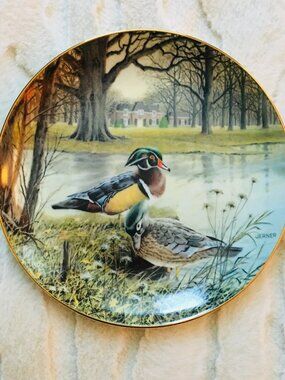 Living With Nature Jerner's Ducks 'The Wood Duck' Knowles Plate Bart Jerner 1987